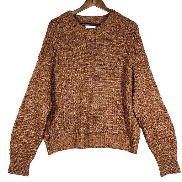Universal Thread Sweaters - Universal Thread Sweater Women Size L Caramel Brown Thick‎ Knit Short Length R73